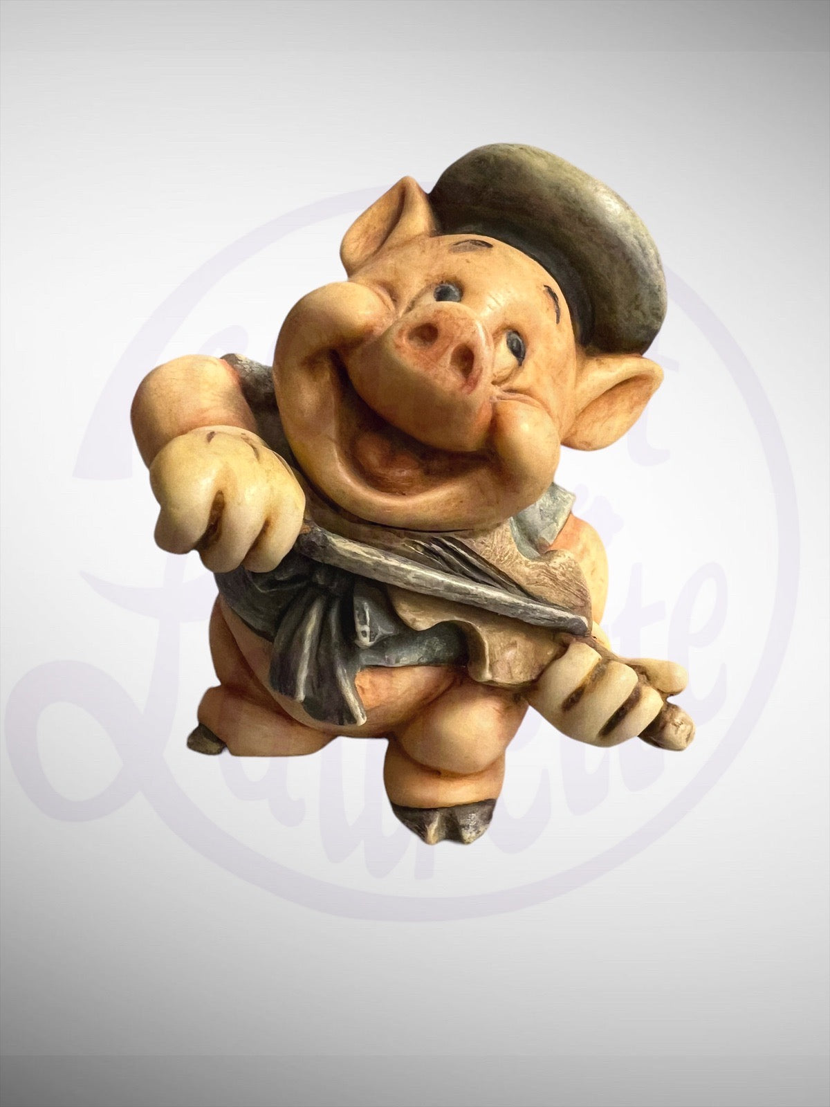 Harmony Kingdom Box - Disney Fiddler Pig Three Little Pigs Figurine No Box